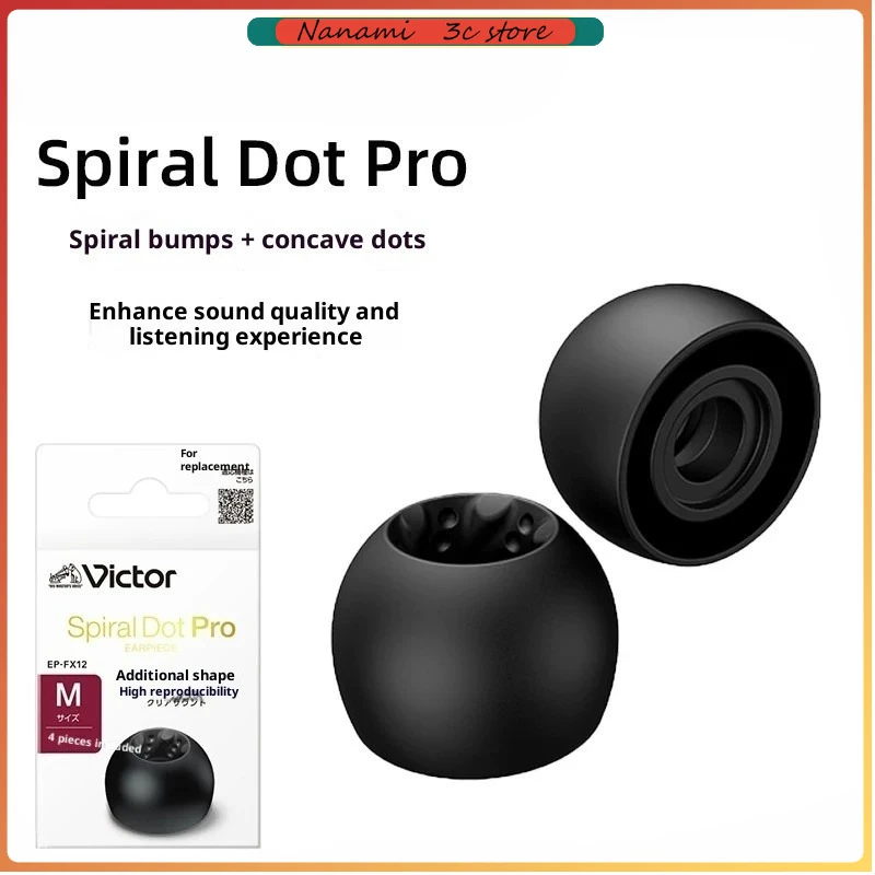 

JVC Spiral Sleeve Silicone EP-FX12 Spiral dot Pro Spiral Convex-Concave Dot Earbud Sleeve FW1000T Gifts