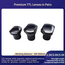 New Arrival TTL Loupes Square Lenses In Pairs 2.5X/3.0X/3.5X(Through The Lenses) The Len Used To Make TTL Dental Surgical Loupes