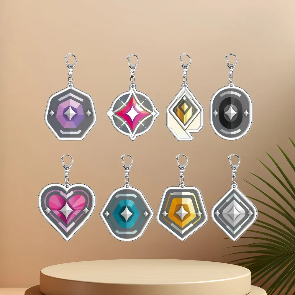 DIY acrylic keychain, game animation, mobile phone pendant, campus schoolbag accessories, cartoon pendant.
