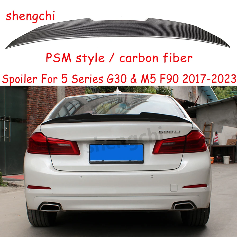 

M5 F90 G30 PSM Style Carbon Fiber Rear Spoiler for BMW 5 Series G30 M5 F90 520i 530i 540i M550i spoiler duck tail 2017-2023