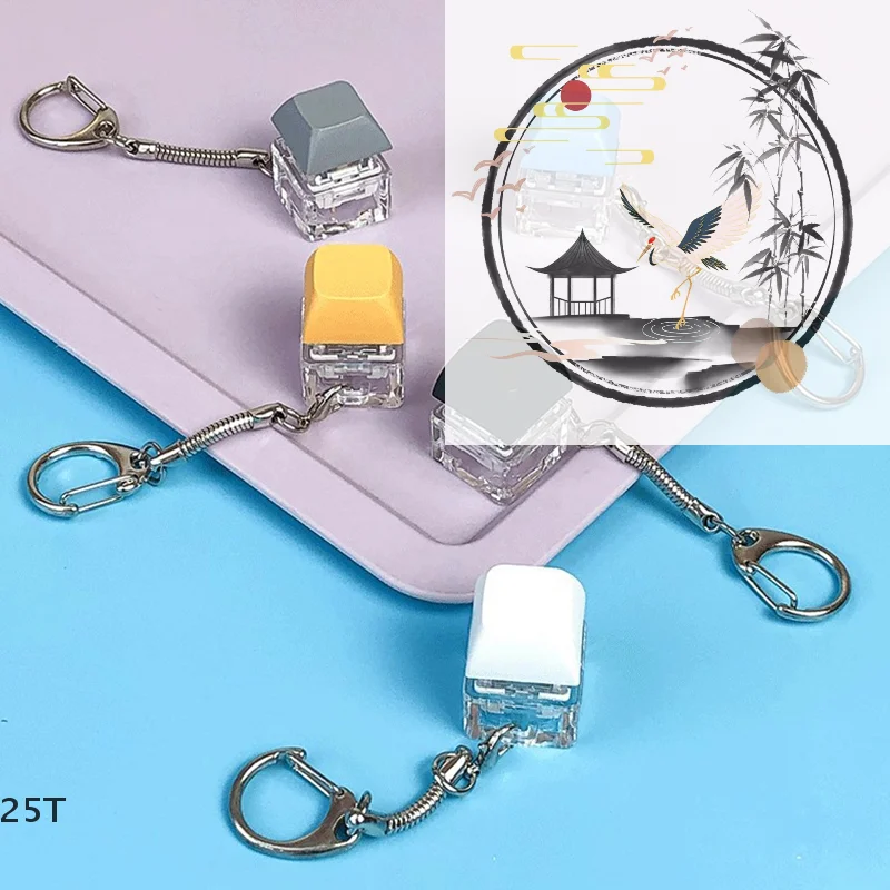 Merit + 1 Muyu décompression porte-clés clavier mécanique bouton porte-clés doigt clé capuchon pendentif Antistress jouet
