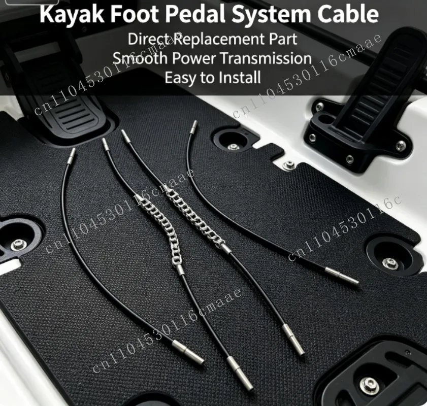 Kayak Foot Pedal System Drive Chain Cable Stainless Steel Anti‑Corrosion Marine Grade Boat Steering Repair Accessory