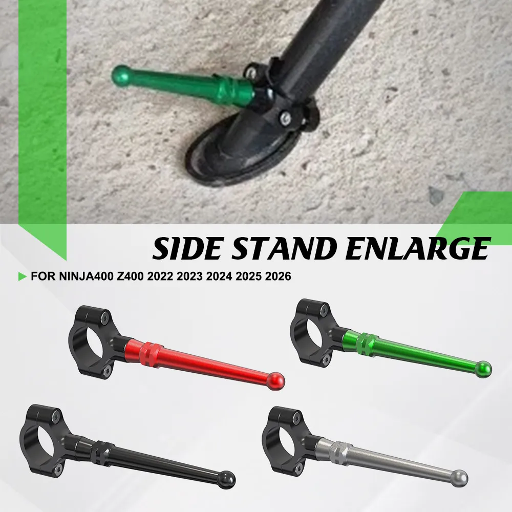 

Motorcycle Accessories Anti-kicking Extension Rod for Refitting Temple Stand For Kawasaki Ninja400 Z400 2022 2023 2024 2025 2026