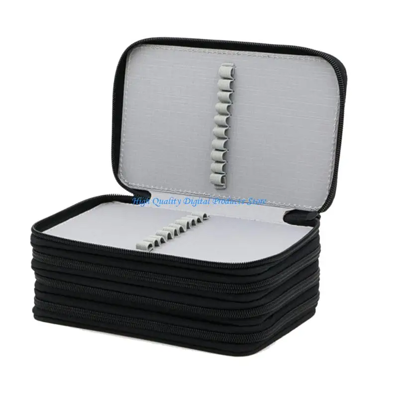 

U2JE Premium Cloth Fabric Stationeries Storage Case With 72 Pockets And 4 Layer For Students Professional And Artists