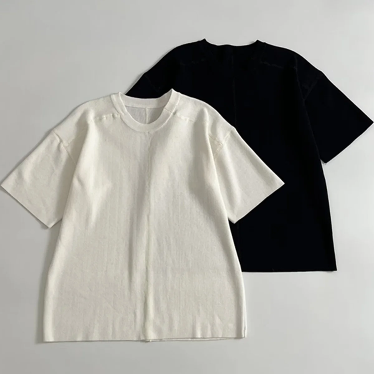 

Jenny & Dave минималистичная однотонная трикотажная футболка с круглым вырезом, топы, весна-лето 2026, свободная футболка для ленивых, женский пуловер, женский Clo