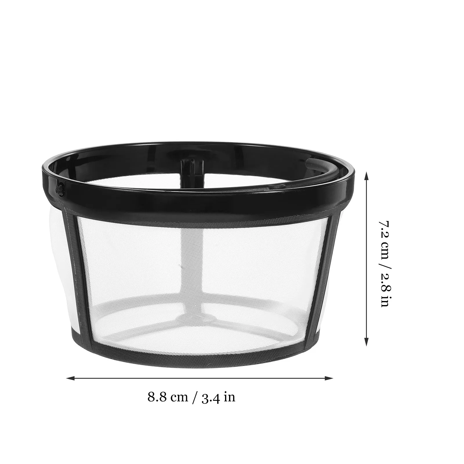 Reusable Permanent Coffee Filter Basket for Cylindrical Drip Coffee Makers Stainless Steel Mesh Filter Easy Clean Dishwasher