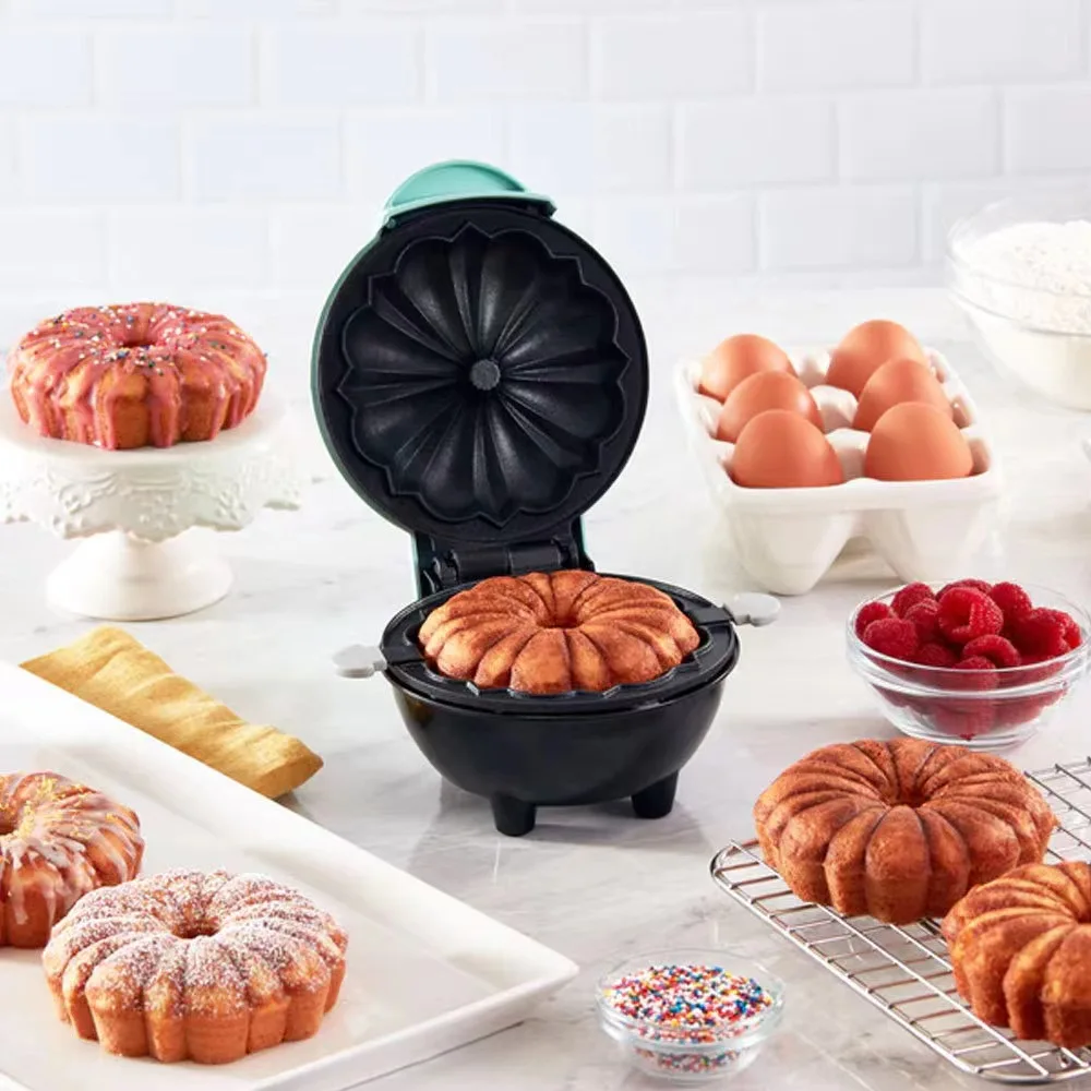 Portable Mini Cake Machine Heating Block Easy to Clean Breakfast Machine Suitable for Kitchen and Home