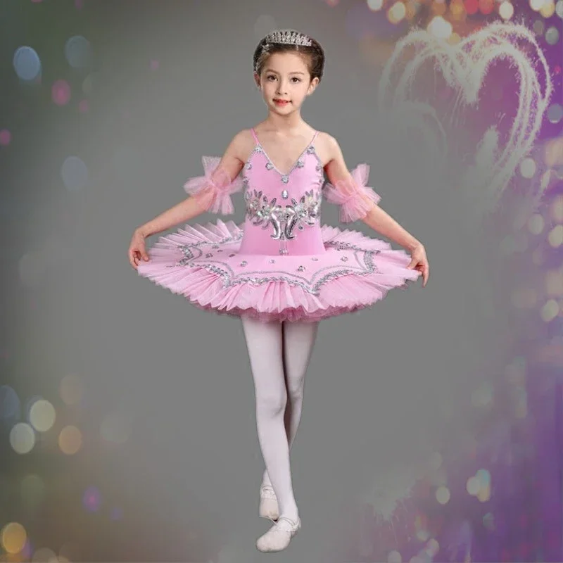 Dress Gymnastics For Girls Kids Short Sleeve Ballet Chiffon Skirted Leotards Bowknot Dancewear MN3