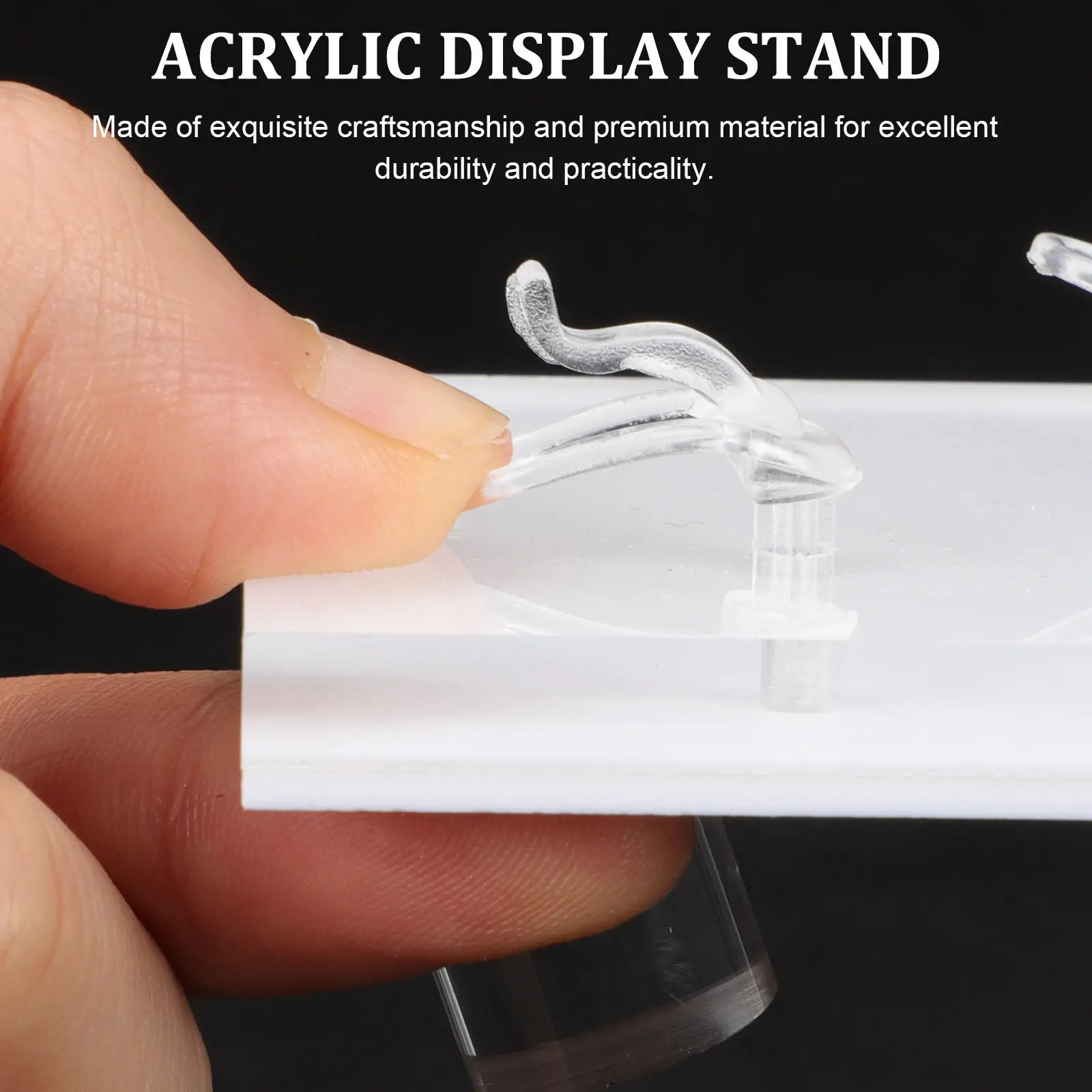 

2Pcs Acrylic Ring Display Stand Premium Jewelry Holder for Desktop Storage Smooth Surface Display Stand for Ring Organizer