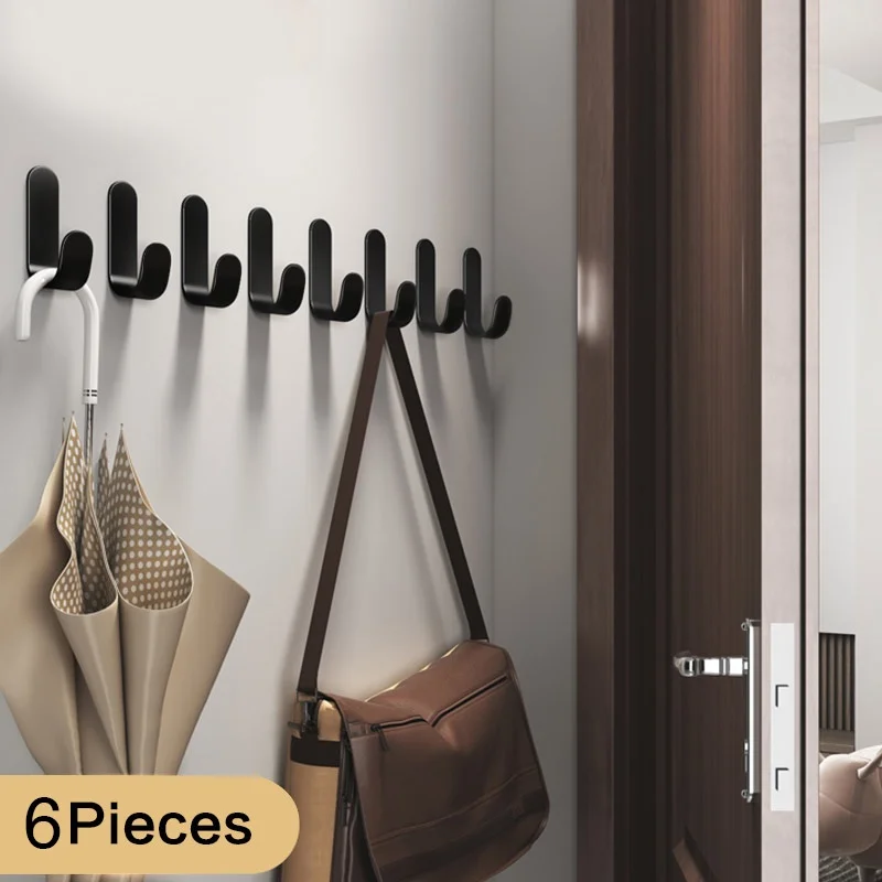 No Drill Strong Self Adhesive Hook Waterproof Adhesive Hanging,Bathroom Towel Key Hook Kitchen Hook Coat Hook