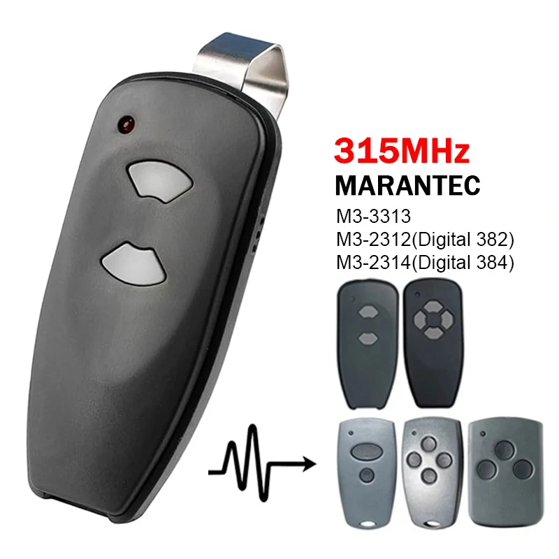 Cloning MARANTEC 315MHz M3-2312 M3-2314 M3-3313 Electric Gate Remote Control Garage Door Control Transmitter