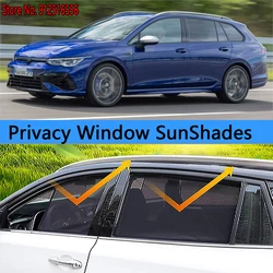 Side Sun Shade Shading Protection Window SunShades Sunshield Car For VW Volkswagen Golf Mk8 8 Wagon Variant Alltrack 2020 - 2024