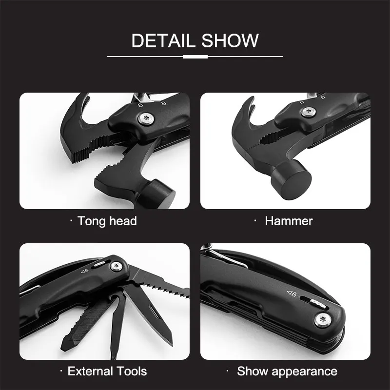 Hammer Multitool Christmas Gifts for Father Men Survival Camping Essentials Survival Gadgets