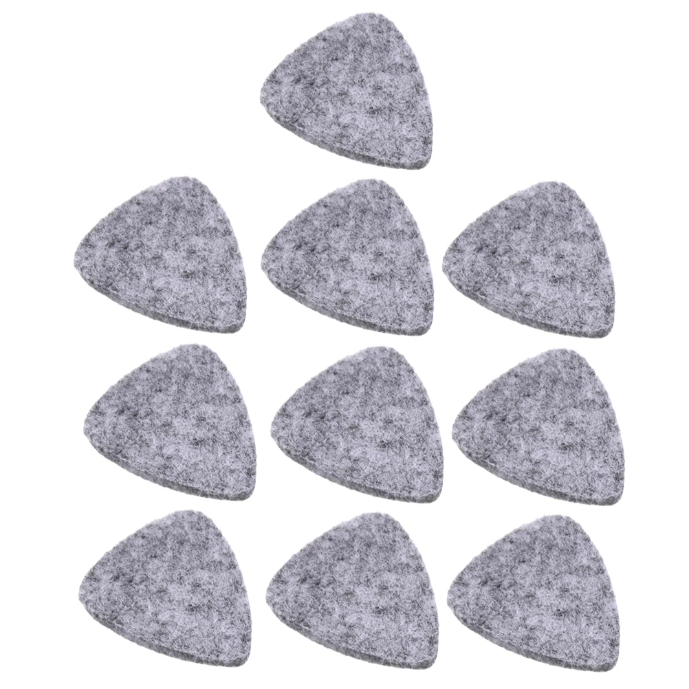 

10pcs Felt Guitar Pick Wool Plectrum Lightweight Comfort Grip Acoustic Strings Ukulele Accessories Guitar Parts