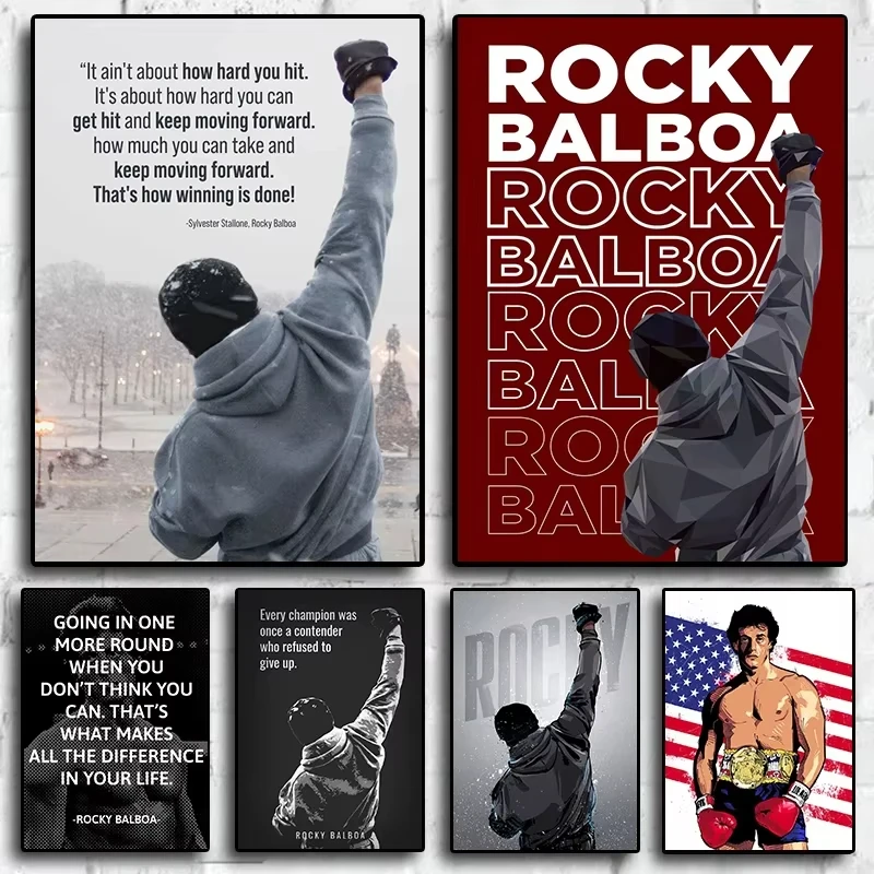 Boxing Champion Balboa Inspirational Quality Print Art Canvas Painting Poster Perfect for Living Room Home Wall Picture