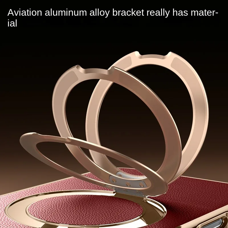 フルプロテクションレザーカメラレンズ（折りたたみ式スタンド付き）とマグネット式スマホケース（Apple iPhone 17、17 Pro、17 Pro Max、17 Air対応）