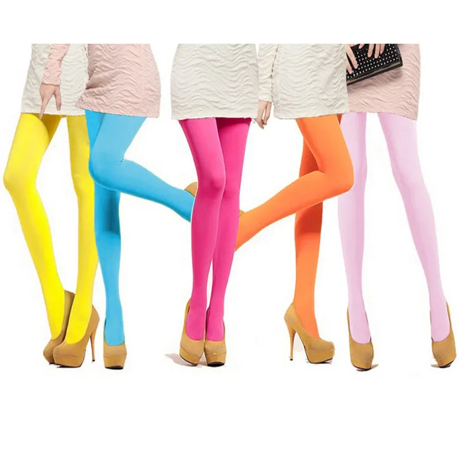 18 colors Women Candy Color Warm Sexy Tights 120D Velvet Seamless Pantyhose Large Elastic Long Stockings