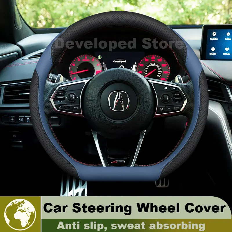 Leather Car Steering Wheel Cover For Acura TLX Type S RDX 2021-2026 Popular Style Auto interior Acura Integra 2025 Accessories