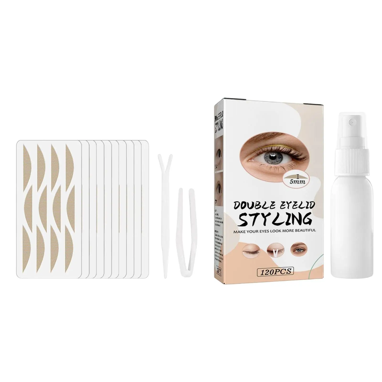 شريط جفن مزدوج قابل للتنفس، ملصقات مقاومة للماء غير مرئية، أداة مكياج عيون تدوم طويلاً للاستخدام اليومي #2