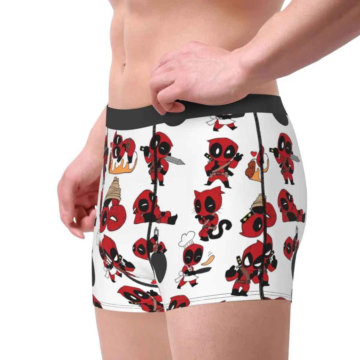 Funny Boxer Deadpool Collection Cartoon Shorts Panties Briefs Men's Underwear Movie Cool Breathable Underpants Homme Plus Size