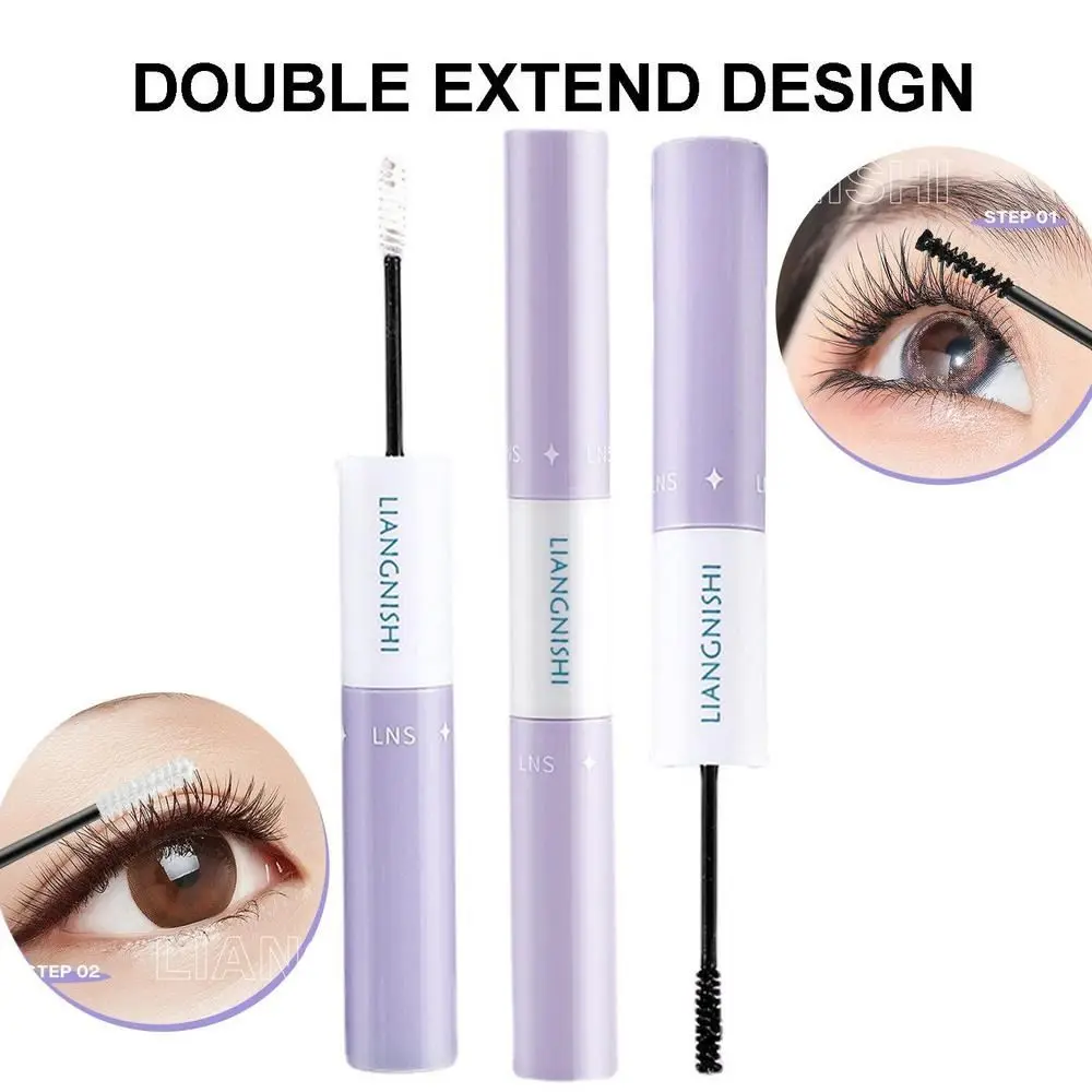 Silk Fiber Eyelash Brush, Lash Glue Mascara, Lash Lift, Shaping, Fluffy Eye Lashes, Curler, 2 em 1, alongamento Maquiagem Tool, Beleza