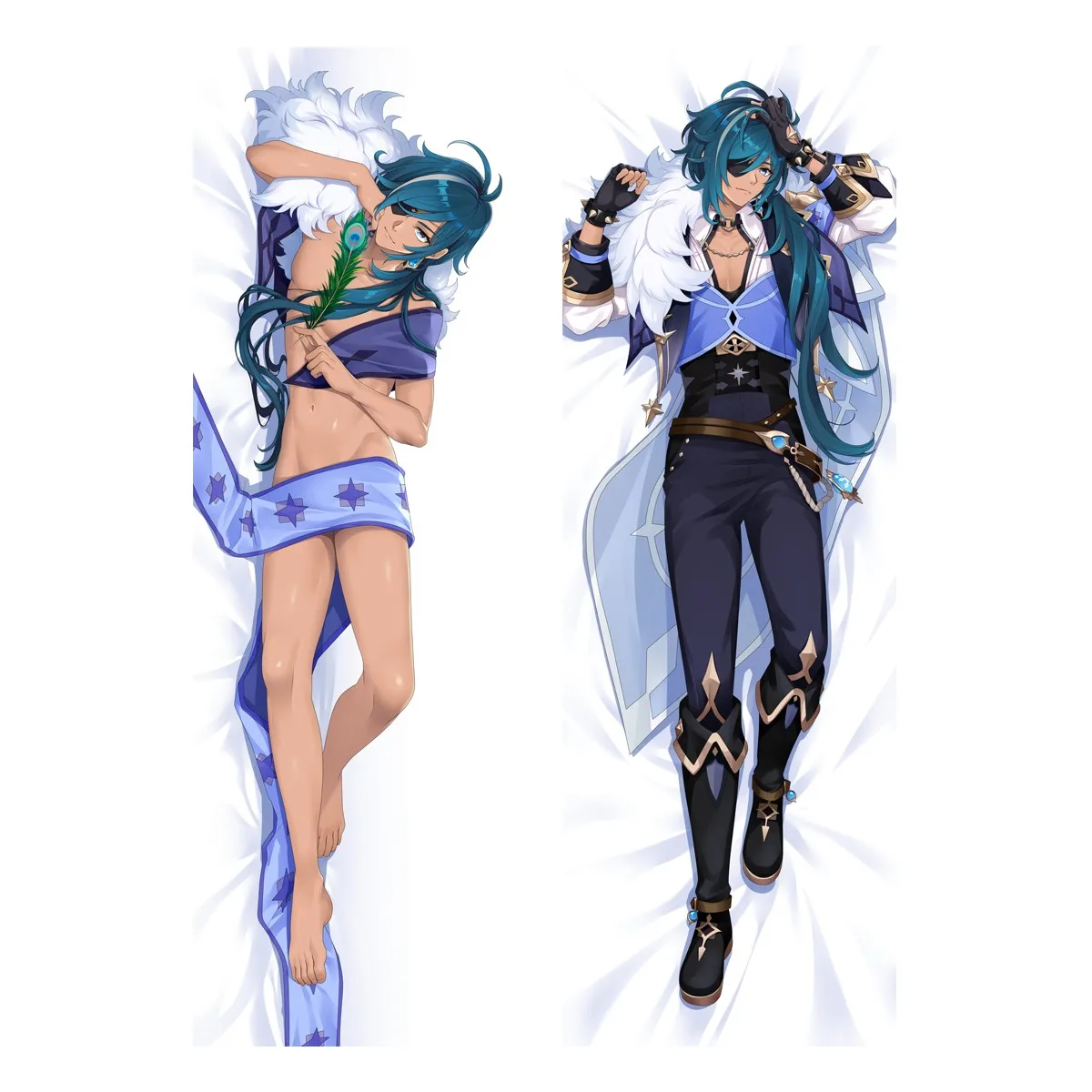 Funda de almohada de Anime japonés, funda de almohada bonita, 2D Genshin Impact, Dakimakura, abrazando el cuerpo