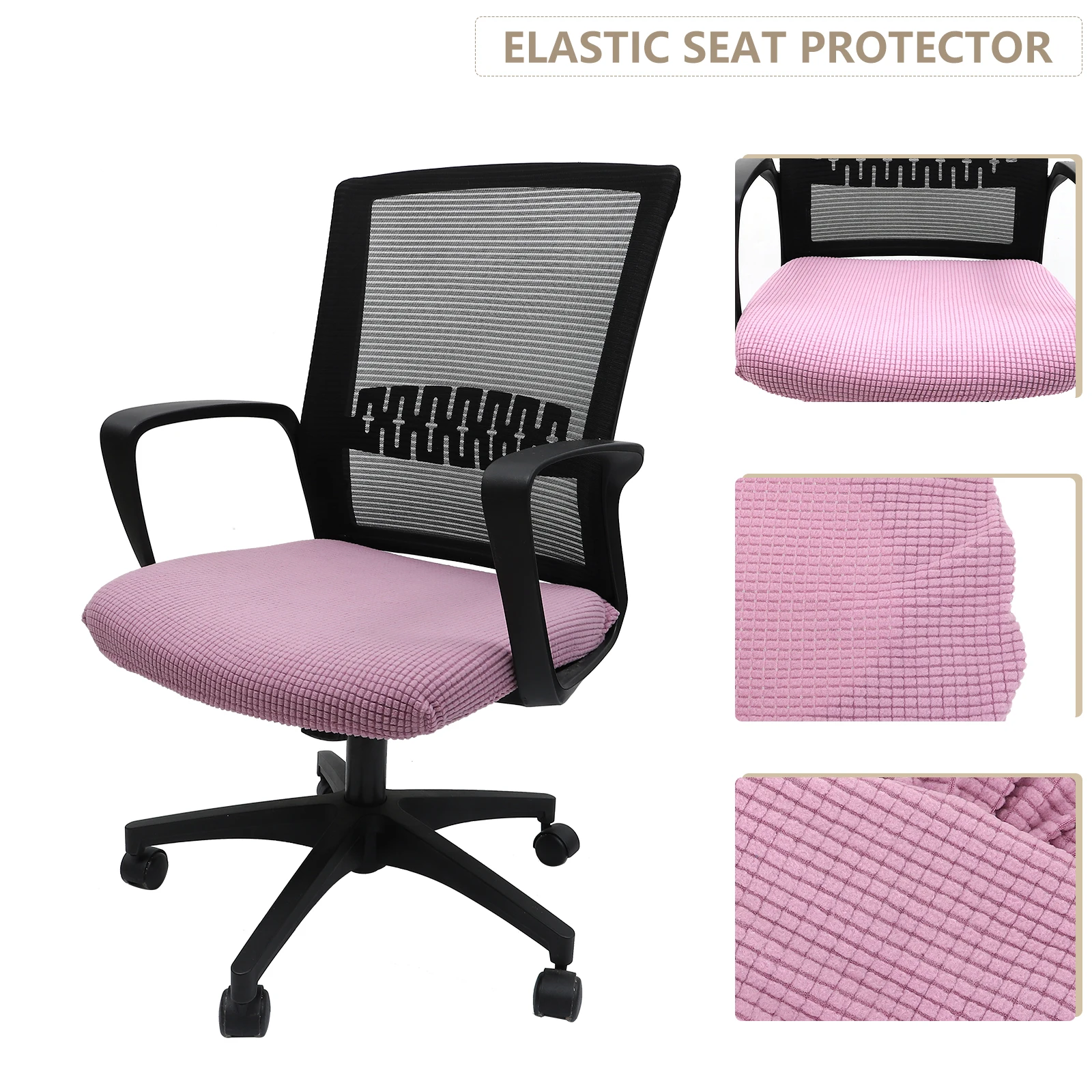 

Cushion Cover Chair Protector Covers for Office Computer Felt Elastic Polyester Washable Seat