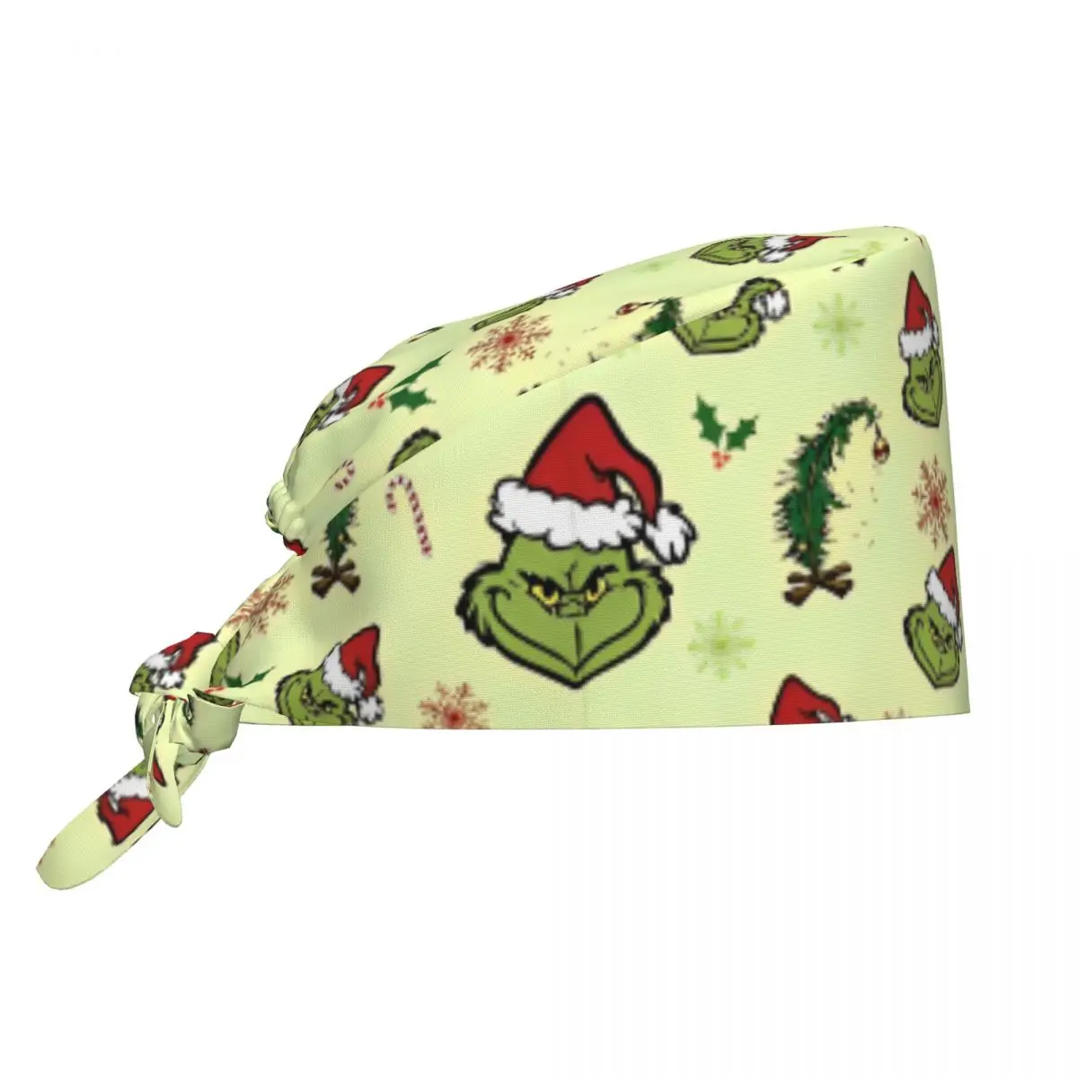 Świąteczna czapka medyczna, codzienna, zielona, filmowa, z motywem kreskówkowym, z zębami, czapka chirurgiczna, męska, damska, do spa, sklepu zoologicznego, dla lekarza weterynarza, pielęgniarki dentystycznej, czapka robocza.
