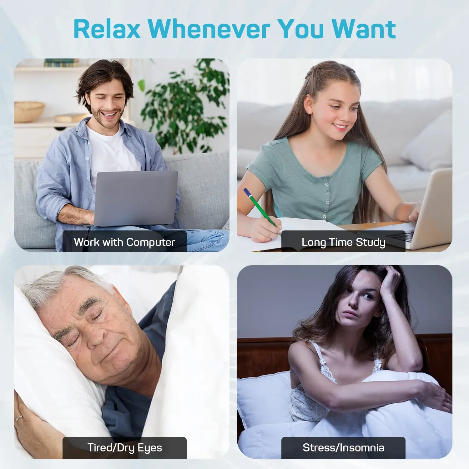 قناع عين للتدليك الساخن ثلاثي الأبعاد مدلك عين ضغط ساخن للنوم عيون جافة متعبة الاهتزاز وزارة الدفاع التحكم في الموقت