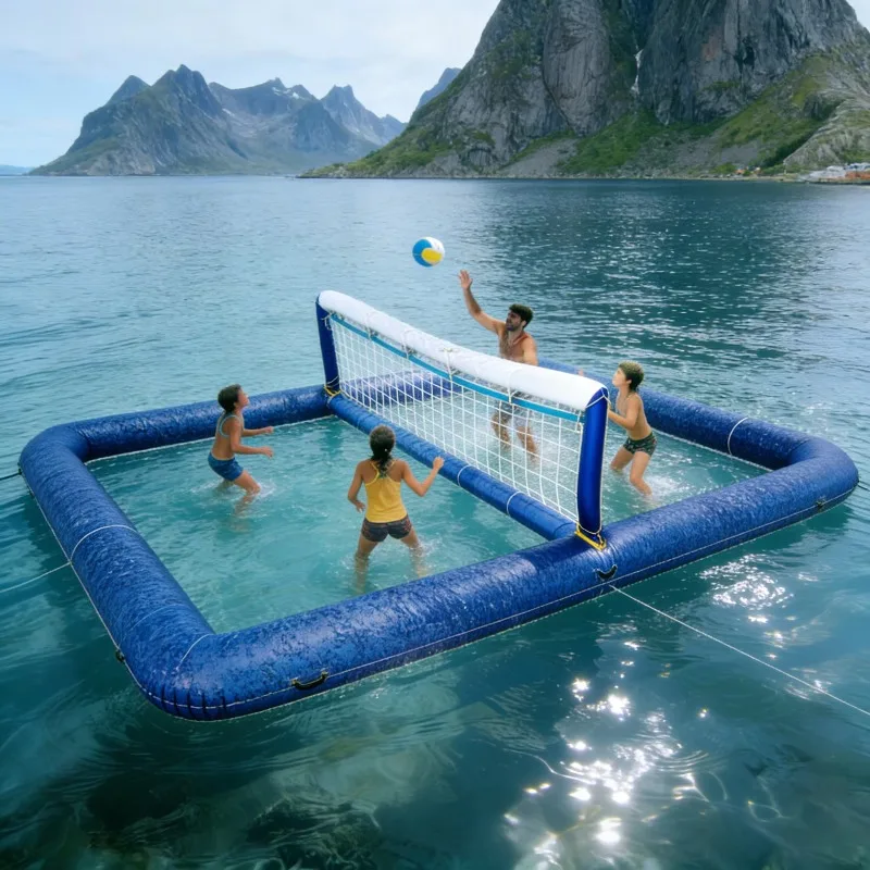 Wholesale Hot Selling Inflatable Volleyball Pool Waterproof Inflatable Beach Volleyball Court for Outdoor Beach Water
