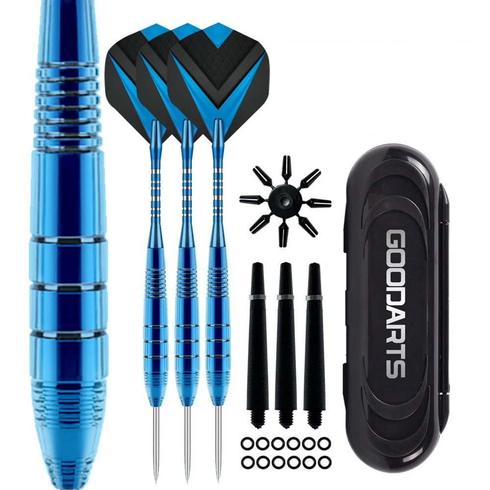 Professional 3 pcs Steel Tip Darts 24g Steel Tip Darts Sets Standard Flight Aluminum Darts Shafts Steel Tip Tool with Box