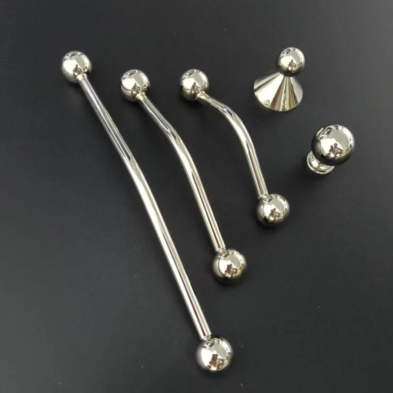 French Titanium Silver Cabinet Pull, Modern Minimalist Furniture Handle, Mid-century Drawer Wardrobe Door Knob