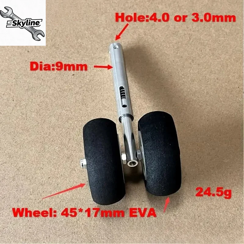 115mm D3 D4 EVA Wheels, Lightweight Aluminum Alloy Anti-Vibration Landing Gears for Retractable LG RC Airplane DIY Model Parts