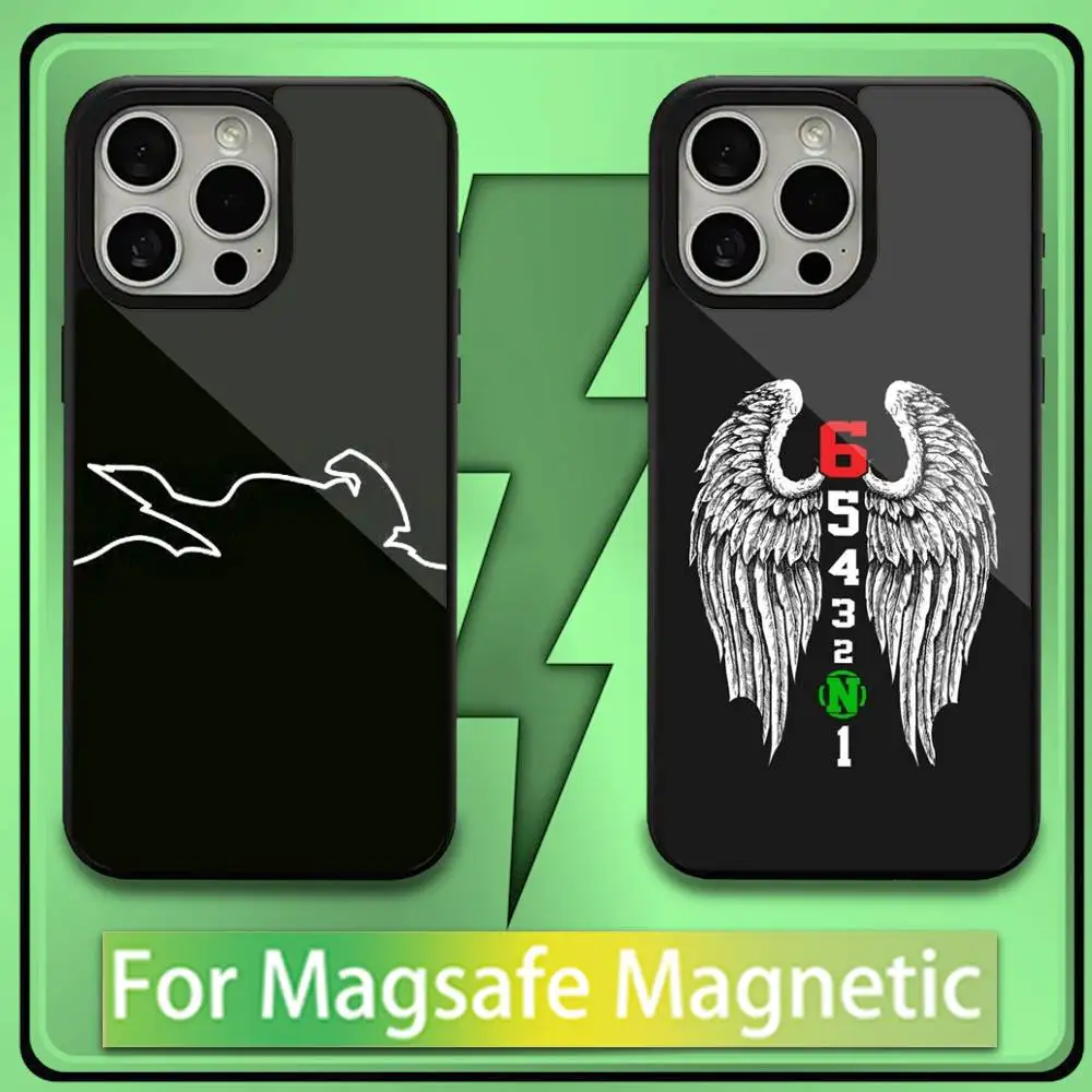

1N23456 Motorcycle Phone Case For iPhone 16,15,14,13,12,11,Plus,Pro,Max,Mini Soft Magesafe Magnetic Wireless Charge