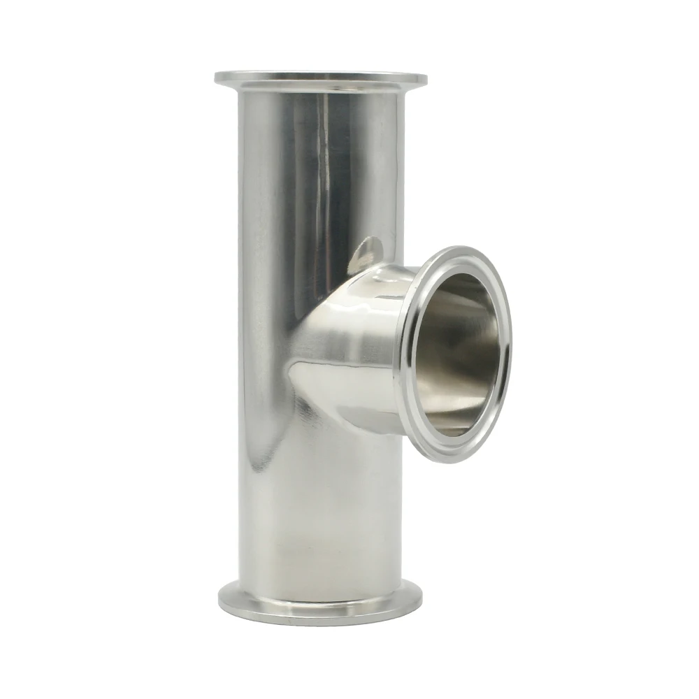38–102 mm Sanitär-Kartenhülsen-T-Stück aus Edelstahl 304, kurzes Ende, 1,5–4 Zoll, selbstgemachtes Bier-Pipeline-Zubehör mit drei Clips – Detail 3