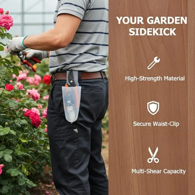 Pruning Shear Belt Holder 1 Piece Heavy Duty Plastic Sheath Garden Tool  for Outdoor Landscape Work Carrying Ease
