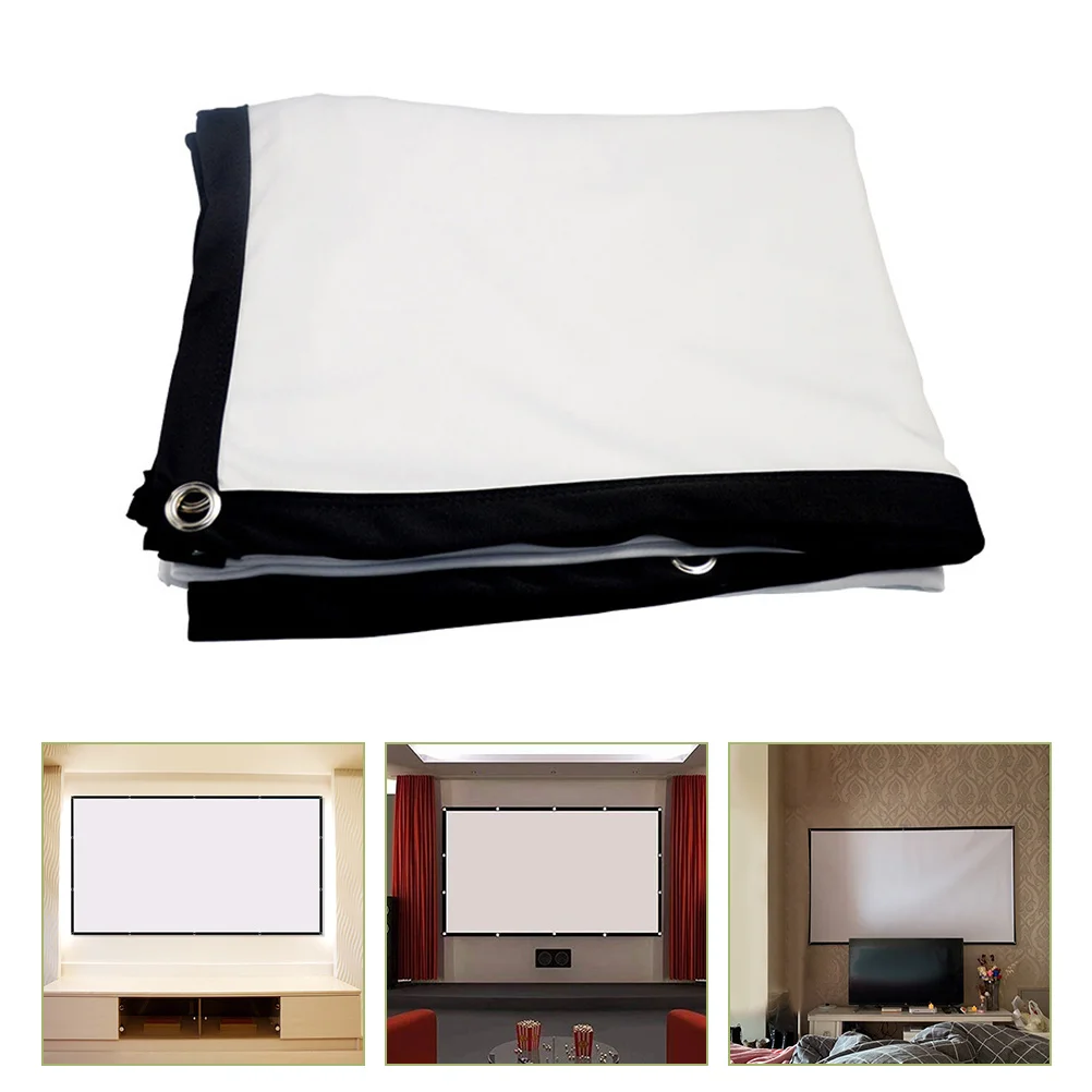 

Portable Projector Screen Indoor Outdoor Foldable Theater Projection Screens Home Office Education Gaming Durable Polyester