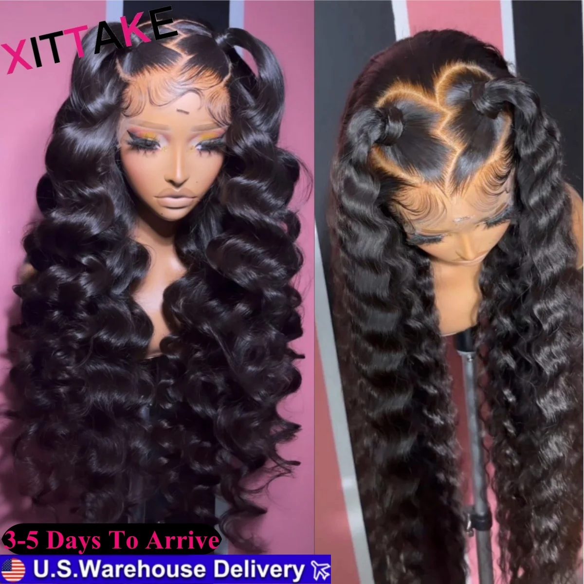 Deep Wave Lace Front Human Hair Wigs 13x4 Glueless Human Hair Wigs Natural Color 13x6 HD Transparent Lace Frontal Wigs For Women