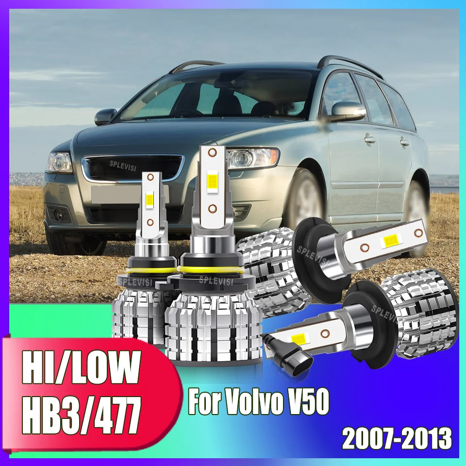 

240w/Pair 350% Brighter than Halogen LED Headlight Hi Lo Beam Bulb Easy Upgrade For Volvo V50 2007 2008 2009 2010 2011 2012 2013