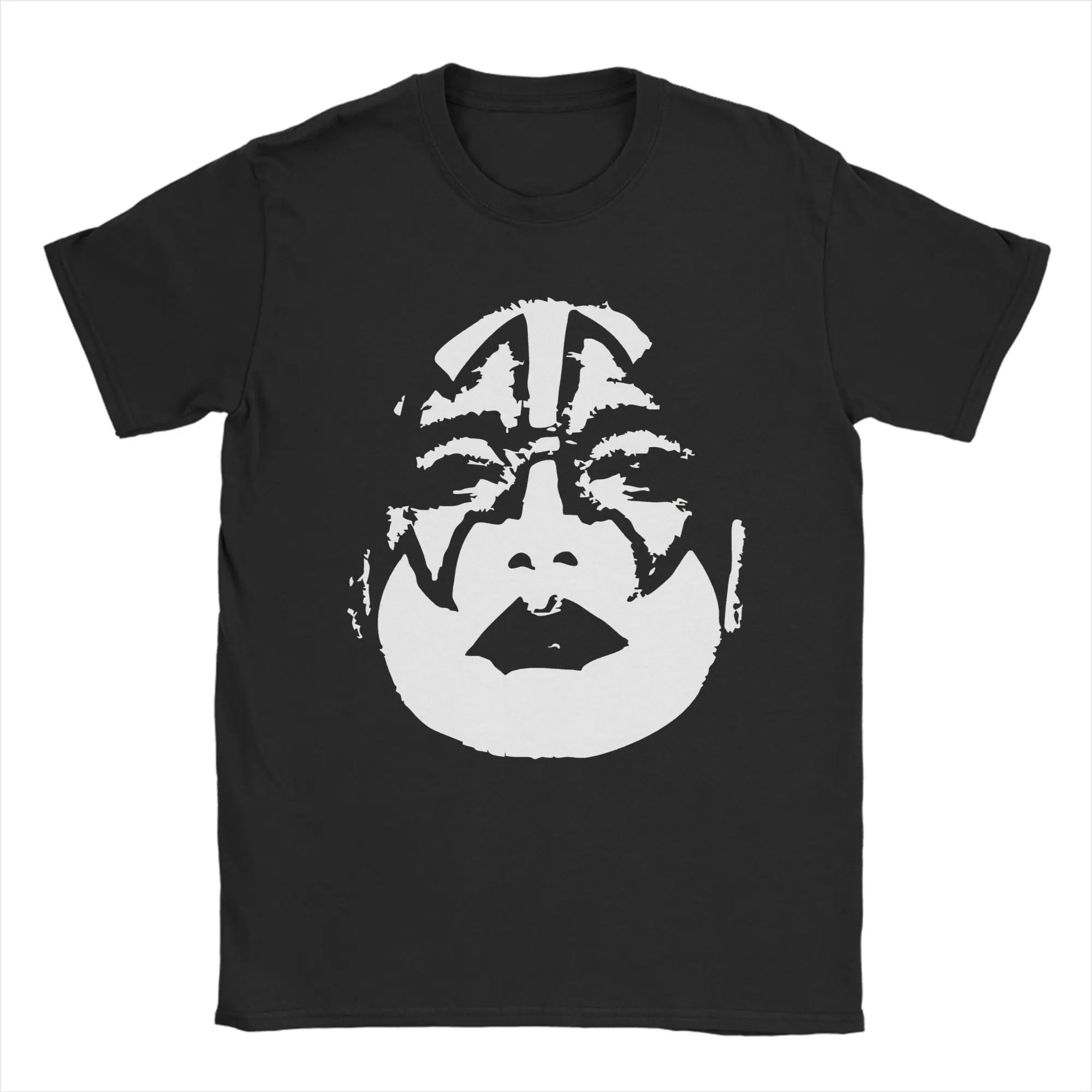 Ace Frehley Face Camiseta Masculina Moda Puro Algodão Camiseta Crew Neck Manga Curta Camisetas Roupas Estampadas Gráficas