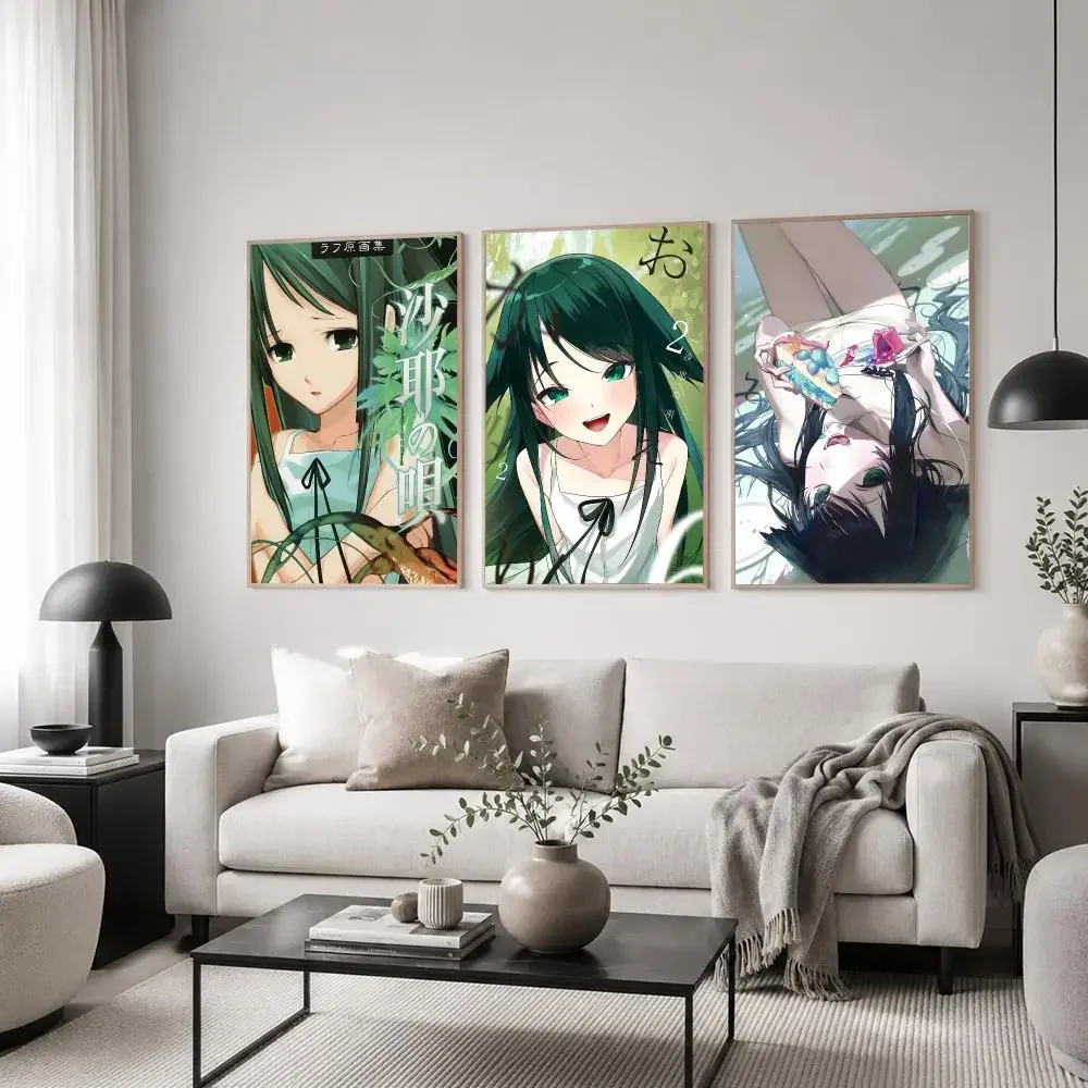 Game Saya no Uta Poster Classic Poster HD Art Sticky Wall Waterproof Home Living Room Bedroom  Aesthetic Decoration