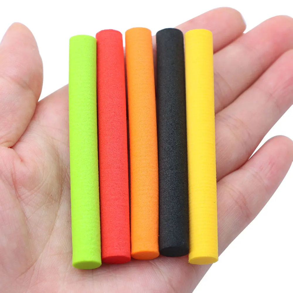 5 pièces carpe appât carpe pêche Bouillettes appât Zig Imitation appât mousse bâton pour carpe plate-forme Chod Zig plate-forme méthode mangeoire flotteur 70mm x 8mm