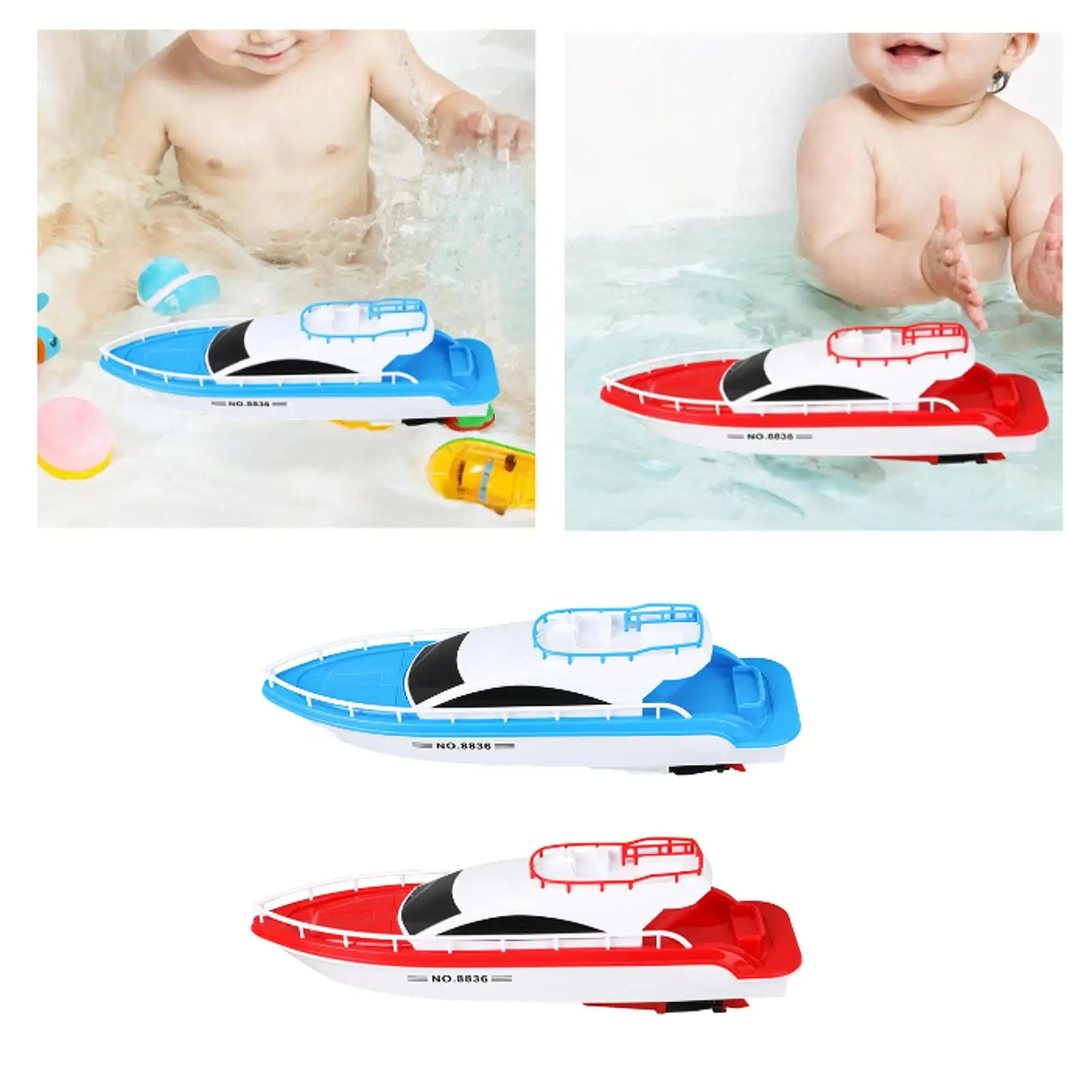 Electric Speedboat Toy,Bath Boat Toy Creative Water Toy Portable Yacht Toy Baby Bath Toy for Children Boys Girls