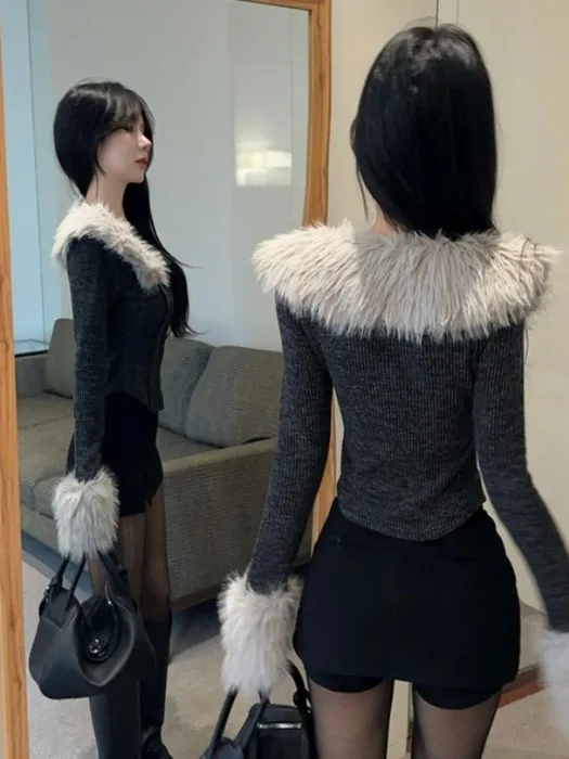 Faionable حار فتاة محبوك سترة طويلة Sve ort معطف التخسيس صالح منقوشة الوقوف طوق لباس غير رسمي للسيدات