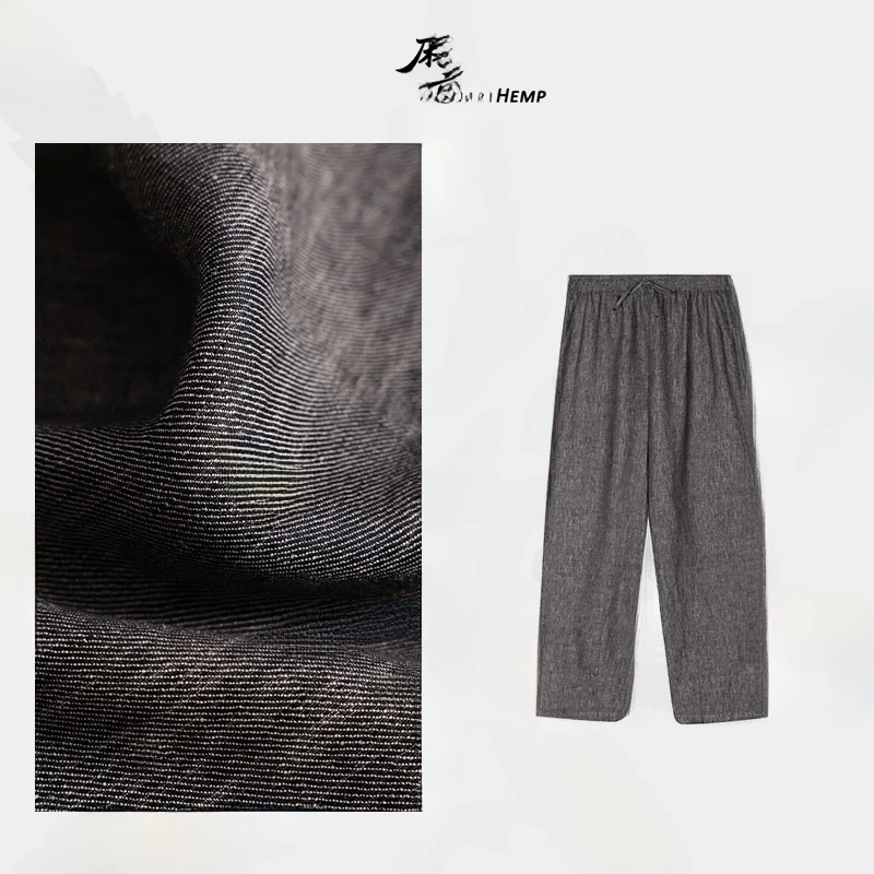 

Мужские джинсы с высокой талией, прямые, винтажные, из денима, с завязками, повседневные, дышащие, удобные, летние