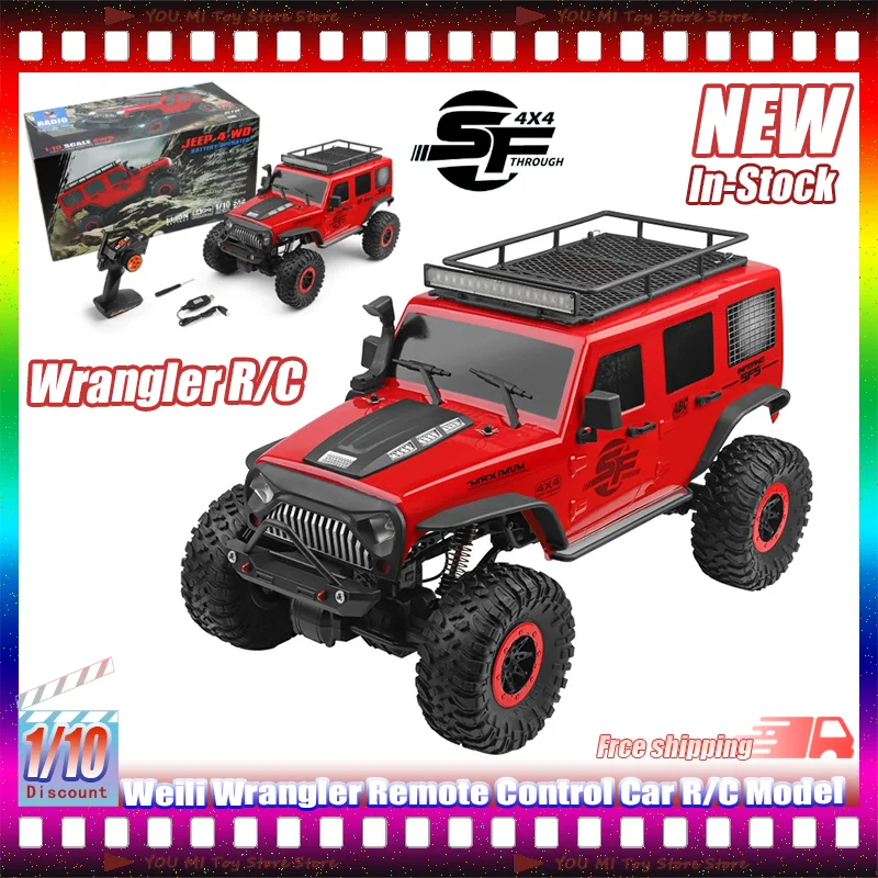 

New In Stock Weili 1:10 Wrangler R/C Electric Four-Wheel Drive Double Bridge Climbing Suspension Double Straight Bridge Car Toys