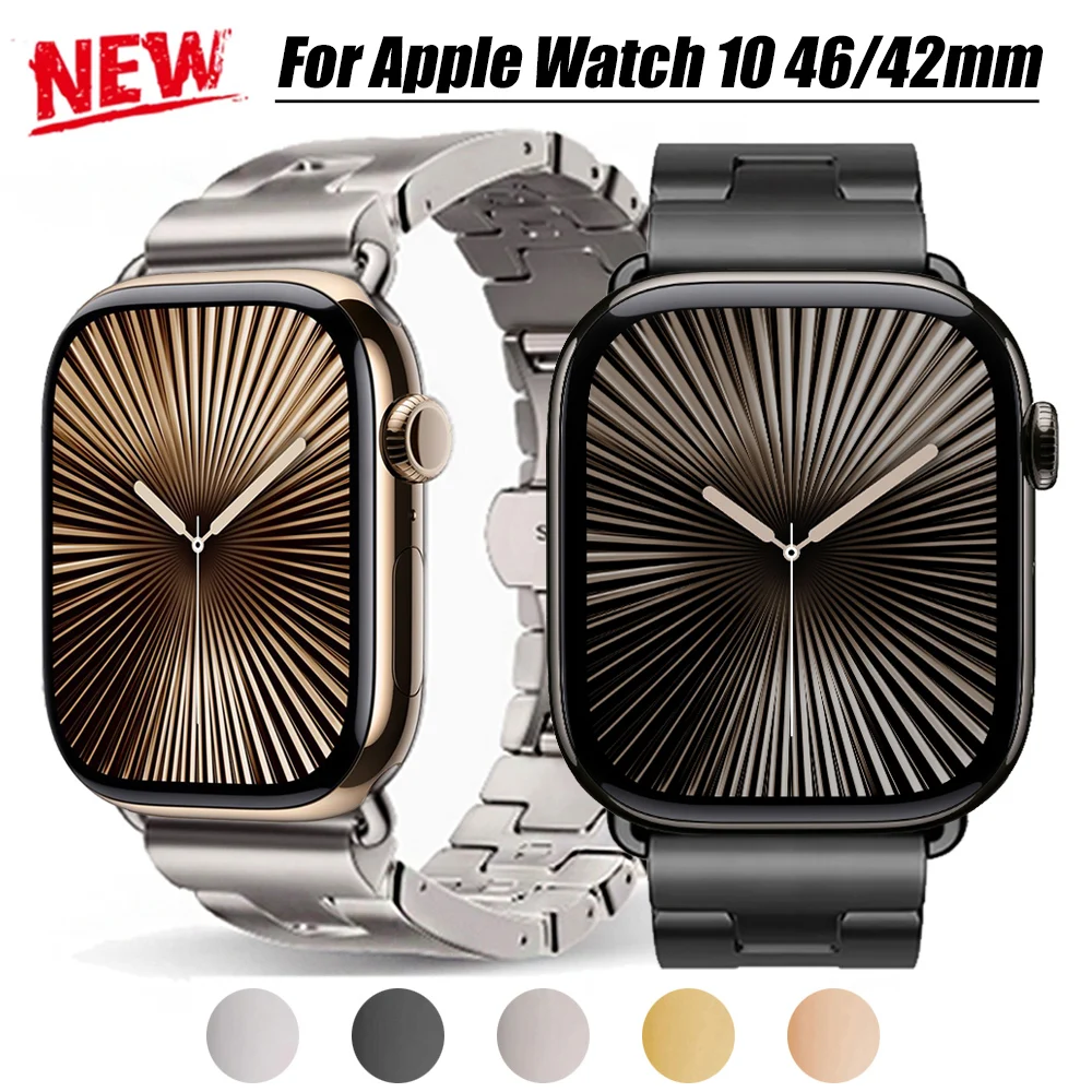

Для Apple Watch Series 10 46 мм ремешок из нержавеющей стали браслет для Iwatch 10 9 Ultra 49 мм 42 мм 45 мм Correa Metal Business Correa