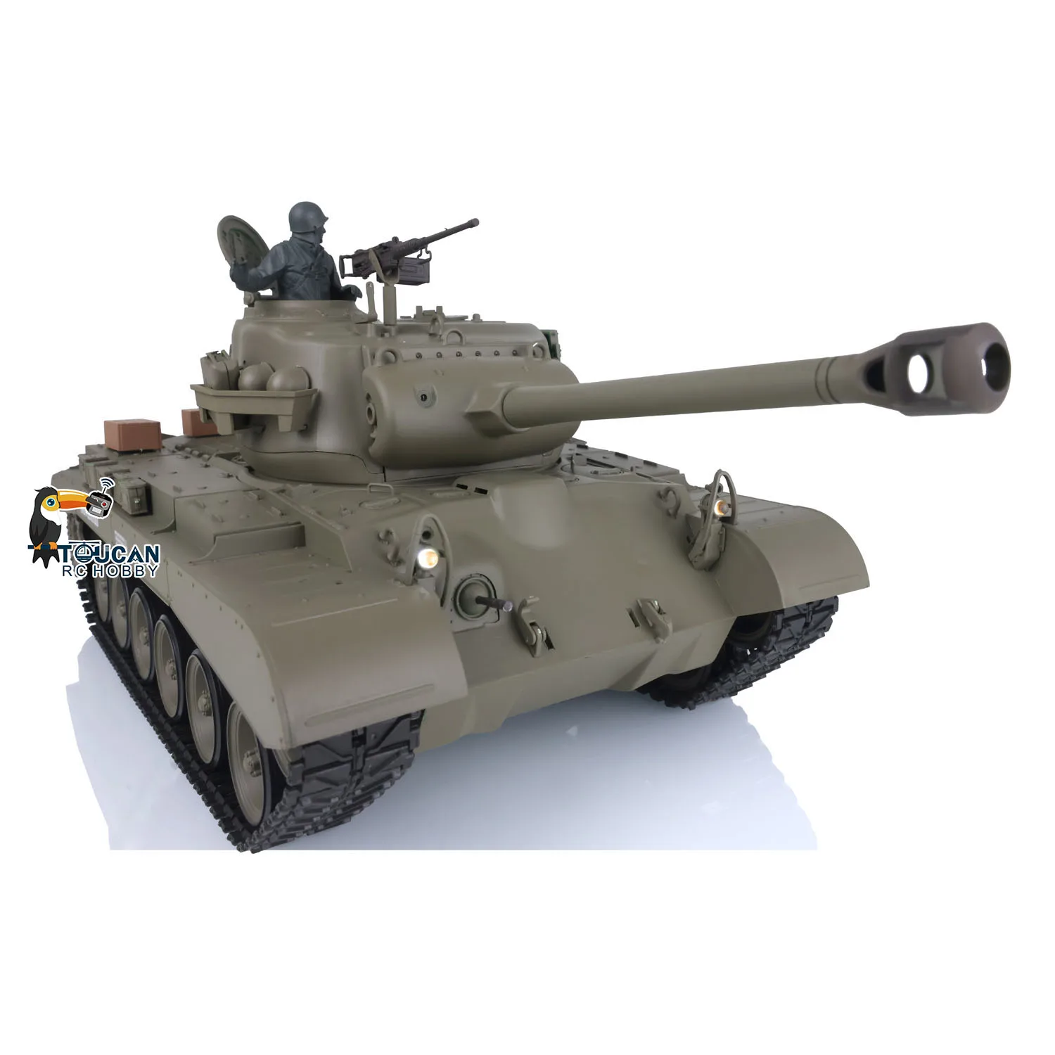 2.4Ghz Heng Long RC Carro Armato di Plastica Scala 1/16 7.0 M26 Pershing Ready to Run Modello di Battaglia di Controllo Remoto 3838 Giocattoli TH17301