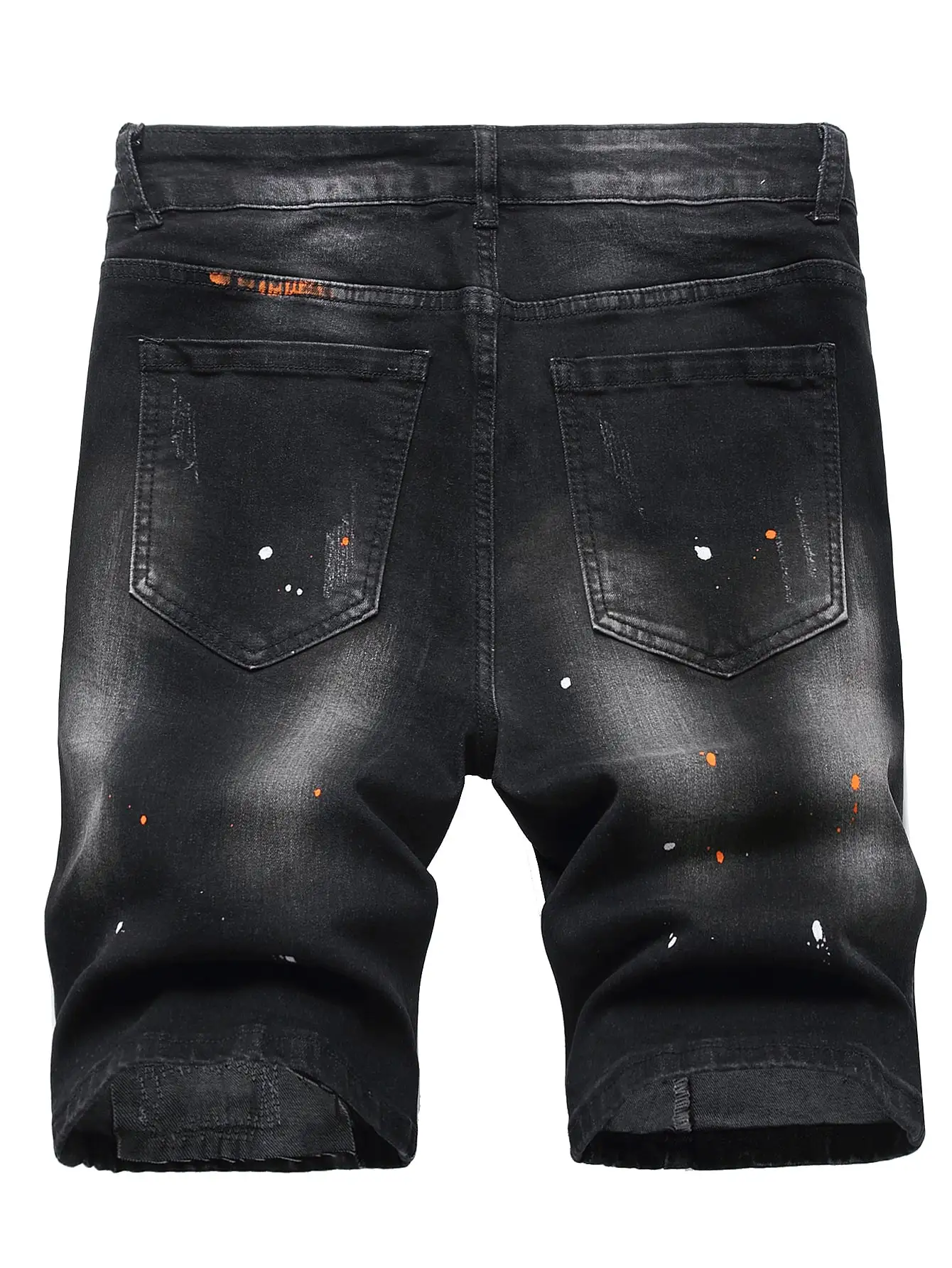 Jeans corti strappati Graffiti da uomo 2023 estate nuova moda Casual Slim Big Hole pantaloncini di Jeans stile retrò vestiti di marca maschile