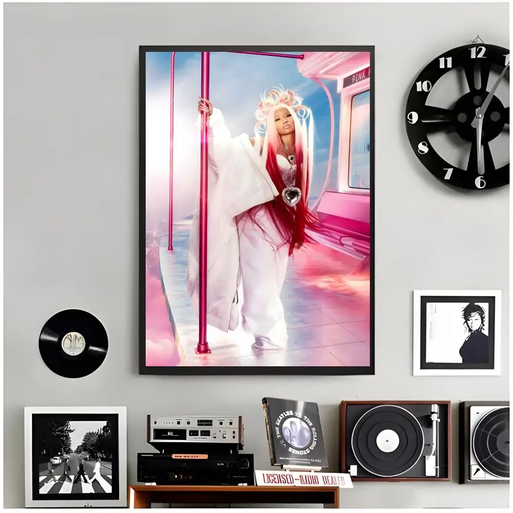Bold Glam Hip Hop N-Nicki Minaj Poster Modern Wall Art Home Decor Living Room Decorative Print Unframed